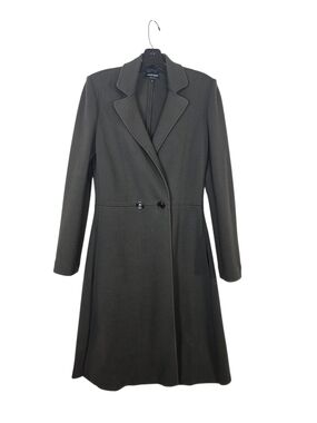 Giorgio Armani Dark Olive Green Single-Breasted Trench Coat
